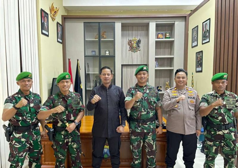 Danyonif TP 931/ Ksatria Jokotole Sambangi Kapolres Sumenep, Komitmen Bersama Jaga Stabilitas Keamanan Daerah