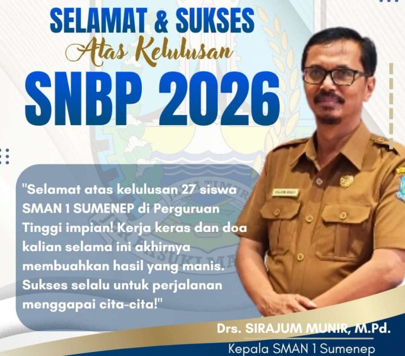 27 Siswa SMAN 1 Sumenep Lolos SNBP 2026, Kepala Sekolah: Buah Kerja Keras dan Doa yang Tak Pernah Putus