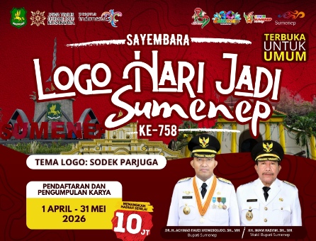 Pemerintah Kabupaten Sumenep melalui Dinas Kebudayaan, Kepemudaan, Olahraga dan Pariwisata (Disbudporapar) resmi membuka sayembara desain logo Hari Jadi Sumenep (HJS) ke-758 tahun 2026.