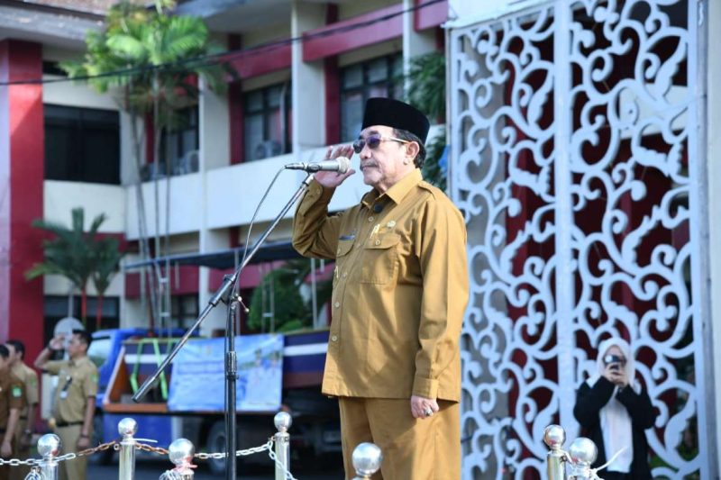 Ketua DPC PKB Kabupaten Sumenep KH. Imam Hasyim di Acara Muscab DPC PKB di Aula Hotel C1 Sumenep, Minggu (05/04/2026)