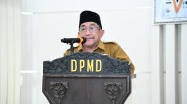 Wabup Sumenep KH. Imam Hasyim, S.H.,M.H. di Acara sosialisasi dan pencanangan program Desa Cinta Statistik (Desa Cantik) 2026 Di aula Kantor DPMD Sumenep 