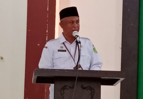 Kadisdik Sumenep H. Moh. Iksan, S.Pd.,M.T di Acara Sosialisasi Bantuan Operasional Satuan Pendidikan (BOSP) PAUD dan Kesetaraan Tahun Anggaran 2026, Rabu (22/04/2026)