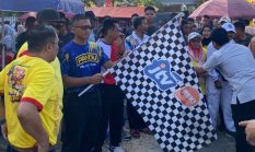 Danyonif 931/JKT Hadiri Blusukan Kampung Bangkit di Balai Desa Bangkal, Lepas Peserta Jalan Sehat