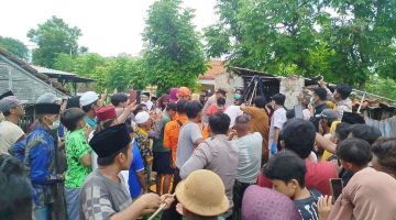 Suasana Evakuasi Jenazah Warga Desa Aeng Dake Kecamatan Bluto ditemukan di Sumur 