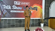 Sekdakab Sumenep Agus Dwi Saputra, S.Sos, M.Si saat menghadiri Talk Show digelar KPP Sumenep 