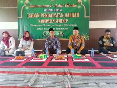 Suasana Halal Bihalal Digelar Bapenda Sumenep di Aula Eks Kantor DPMPSTP Sumenep Kantor Sementara Bapenda Sumenep, Kamis (02/04/2026