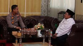 Wabup Sumenep KH Imam Hasyim, S.H.,M.H., Saat Menerima Kunjungan Silaturahmi Kapolres Sumenep AKBP Anang Hardiyanto, S.I.K, Rabu (01/04/2026)