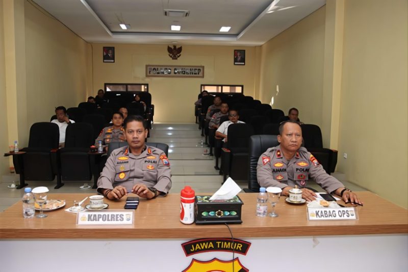 Kapolres Sumenep Ikuti Anev Nasional Bersama Kapolri, Perkuat Kesiapsiagaan Jaga Kamtibmas, Kamis (02/04/2026)
