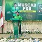 Ketua DPC PKB Sumenep KH Imam Hasyim, S..H.,M.H., di Acara Muscab DPC PKB di Aula Hotel C1 Sumenep, Minggu (05/04/2026) malam