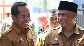 Kepala Dinas Pendidikan Kabupaten Sumenep H. Moh. Iksan Spd MT Saat Melakukan Peninjauan TKA di Salah Satu Sekolah SMP, Senin (06/04/2026)