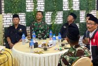 Wakil Komandan Batalyon (Wadanyon) Yonif TP 931/Ksatria Jokotole, Kapten Inf Richy Wahyu Prakoso, S.S.T. Han, Menghadiri Halal Bihalal PSHT Sumenep, Kamis (09/04/2026) malam