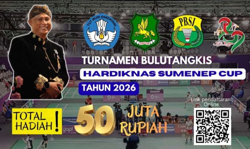 Pamflet Foto Ketua PBSI Sumenep H. Moh. Iksan S.Pd.,M.T