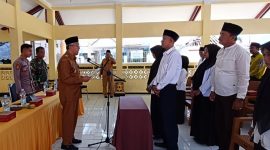 Plt. Camat Gayam Robby Firmansyah Resmi Lantik Anggota BPD PAW Enam Desa, Perkuat Tata Kelola Pemerintahan Desa Bertempat di Balai Pemerintah Kecamatan Gayam, Senin (13/04/2026)