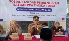 Sosialisasi dan Pembentukan Satgas PPA di Desa Semaan, Dinsos P3A Sumenep Perkuat Perlindungan Perempuan dan Anak