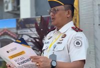 Kepala Rutan Kelas IIB Sumenep Aditya Wahyu Rahmadani Saat Memimpin Ikrar Zero Halinar 