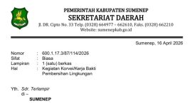 SE Aksi Bersih-Bersih Yang Akan Digelar Pemkab Sumenep Besok