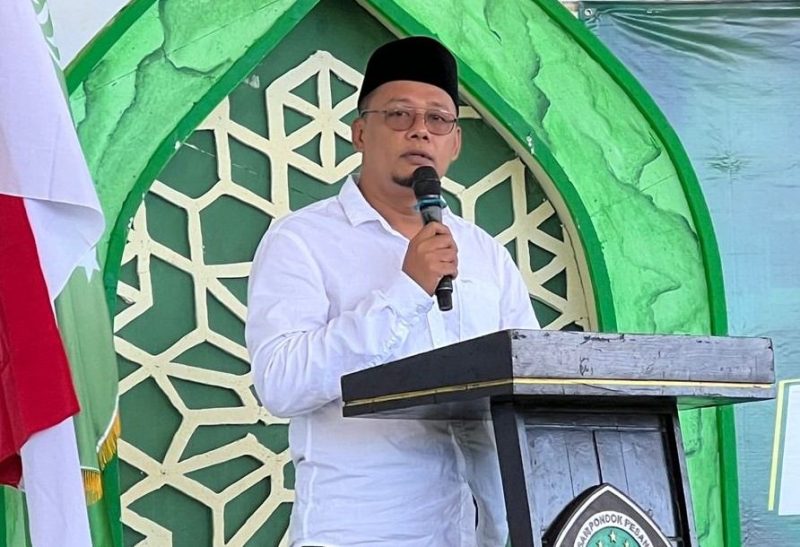Ketua PCNU Sumenep KH. Widadi Rahim Saat Memberikan Sambutan di Acara Raker PCNU di Ponpes At-Taufiqiyah Bluto, Minggu (03/05/2026)