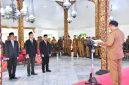 Bupati Sumenep Dr. H. Achmad Fauzi Wongsojudo, SH, MH Saat Melantik Tim Cagar Budaya Kabupaten Sumenep di Pendopo Agung Keraton Sumenep, Selasa (05/05/2026)