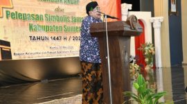 Wabup Sumenep KH Imam Hasyim SH MH Diacara Manasik Haji Dan Pelepasan Simbolis CHJ di Gedung Korpri Sumenep 