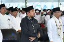 Bupati Sumenep Dr H Achmad Fauzi Wongsojudo SH MH Diacara Pelantikan PCNU Kabupaten Sumenep di Ponpes Alkarimiyah Braji, Sabtu (16/05/2026)