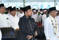 Bupati Sumenep Dr H Achmad Fauzi Wongsojudo SH MH Diacara Pelantikan PCNU Kabupaten Sumenep di Ponpes Alkarimiyah Braji, Sabtu (16/05/2026)