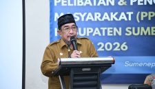 Wabup KH Imam Hasyim, SH, MH di Acara Kegiatan sinkronisasi program HCML berlangsung di Hotel D’Bagraf Sumenep, Selasa (19/05/2026)