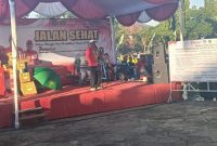 Kadisdik Sumenep H Moh Iksan SPD MT Saat Memberikan Sambutan di Acara Jalan Sehat Bersama Bupati dan Wakil Bupati Sumenep Hardiknas 2026 di Halaman Pemkab Sumenep, Jum'at (08/05/2026)