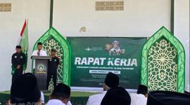 Rais PCNU Sumenep, KH A Washil Hasyim Saat Menyampaikan Sambutan Di Acara Raker PCNU Sumenep 