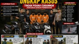 Berbekal CCTV, Polisi Ungkap Curanmor di Sumenep, Lima Motor Berhasil Diamankan