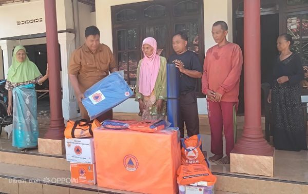 Tanggap Darurat BPBD Sumenep, Bantuan Disalurkan untuk Korban Rumah Roboh di Batuan