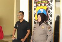 Kasat Reskrim Agus Rusdiyanto, SH dan PLT Kasi Humas Polres Sumenep Kompol Widiarti SH 