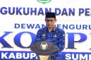 Sekdakab Sumenep Agus Dwi Saputra, S.Sos, M.Si di Acara Pengukuhan dan Pelantikan Korpri Sumenep di Pendopo Agung Keraton Sumenep, Selasa (12/05/2026)