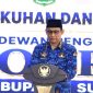 Sekdakab Sumenep Agus Dwi Saputra, S.Sos, M.Si di Acara Pengukuhan dan Pelantikan Korpri Sumenep di Pendopo Agung Keraton Sumenep, Selasa (12/05/2026)