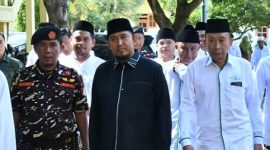 Bupati Sumenep Dr H Achmad Fauzi Wongsojudo SH MH Saat Menghadiri Pelantikan PCNU Sumenep di Ponpes Alkarimiyah Braji Sumenep, Sabtu (16/05/2026)