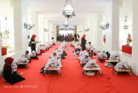 Suasana Lomba Tingkat SD Digelar Disdik dan Akses Sumenep di Pendopo Agung Keraton Sumenep, Senin (18/05/2026) Kemarin
