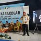 Kepala UPT PPD Provinsi Jawa Timur di Sumenep, Samtiono, SH, MH di Acara Program Samsat Ka Sakolah di Aula SMAN Kalianget, Selasa (19/05/2026)
