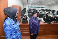 Wabup Sumenep KH Imam Hasyim, SH, MH didampingi Direktur RSUDMA Sumenep dr. Hj. Erliyati, M.Kes.