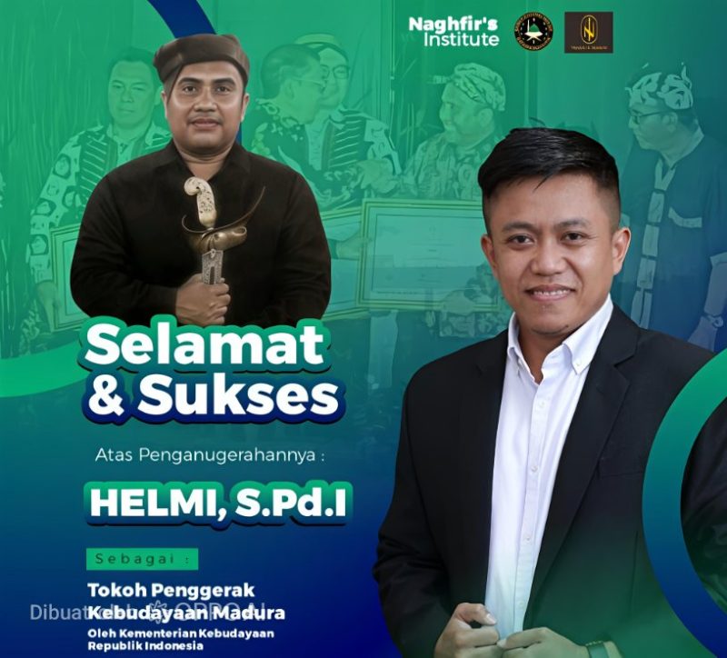 Dr Naghfir Apresiasi Helmi atas Penghargaan Tokoh Penggerak Kebudayaan Madura