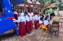 Antusiasme Siswa-siswi SDN Taman Sare 1 Saat Dikunjungi Mobil Perpusling Dispusip Sumenep, Senin (24/05/2025)