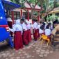 Antusiasme Siswa-siswi SDN Taman Sare 1 Saat Dikunjungi Mobil Perpusling Dispusip Sumenep, Senin (24/05/2025)