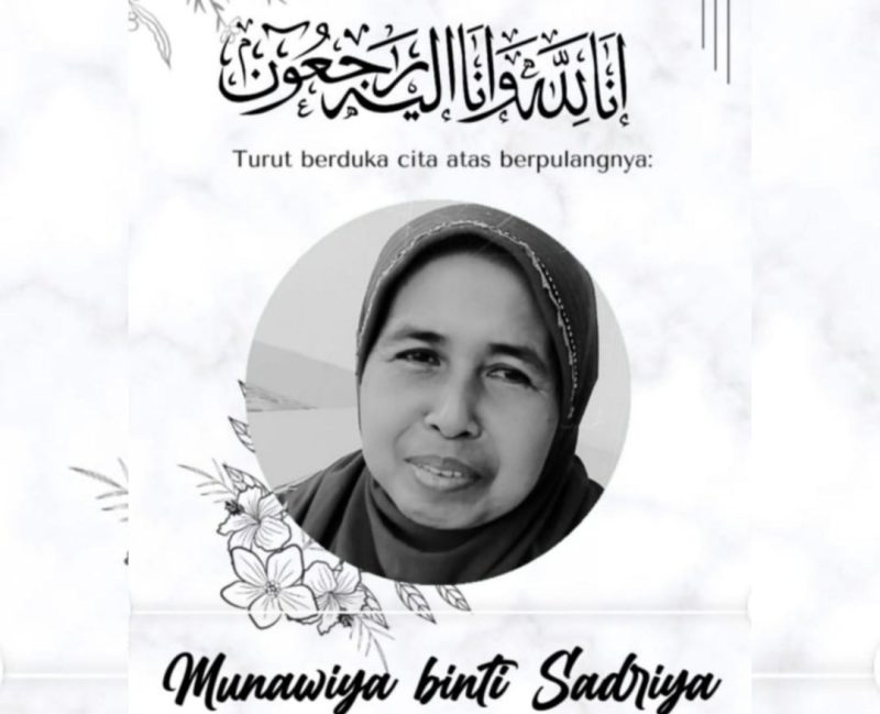 Pamflet Almarhumah Munawiya Binti Sadriya