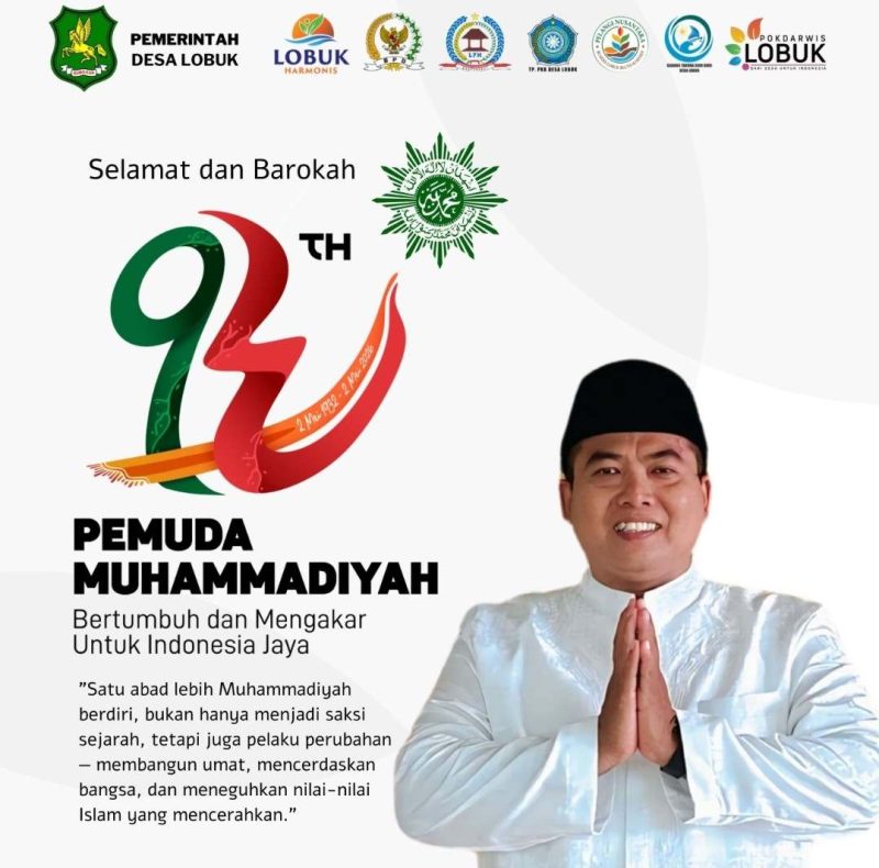 Pemdes Lobuk Sampaikan Ucapan Selamat Milad ke-92 Pemuda Muhammadiyah, Tegaskan Komitmen Bangun Umat dan Bangsa