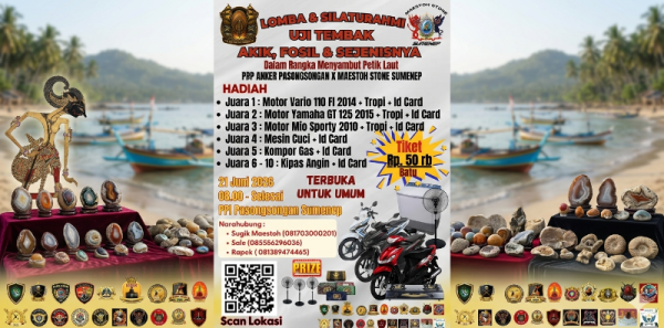 Jangan Lupa Besok! PBP Anker x Maestoh Stone Gelar Lomba Uji Tembak Batu Akik di Sumenep