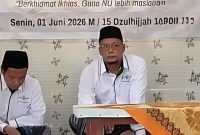 Ketua PCNU Kabupaten Sumenep, KH. WIdadi Rahim di Acara MWC NU Ambunten, Senin (01/06/2026)
