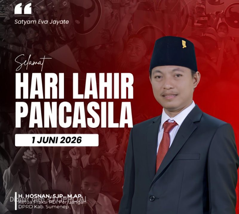 Hari Lahir Pancasila 2026, Ketua Fraksi PDIP DPRD Sumenep Serukan Penguatan Wawasan Kebangsaan