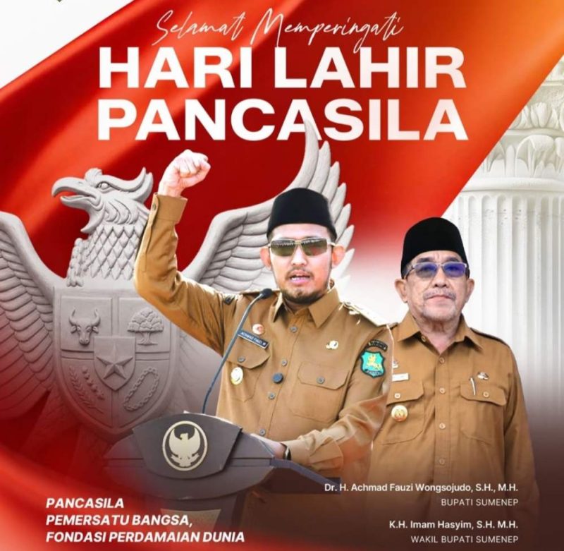Hari Lahir Pancasila 2026, Bupati dan Wabup Sumenep Ajak Warga Perkuat Persatuan Bangsa