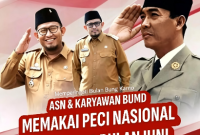 Pamflet Ajakan Bupati Sumenep Dr H Achmad Fauzi Wongsojudo SH MH Memakai Peci Selama Bulan Juni