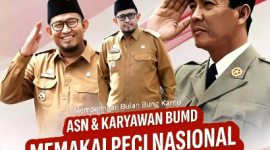 Pamflet Ajakan Bupati Sumenep Dr H Achmad Fauzi Wongsojudo SH MH Memakai Peci Selama Bulan Juni