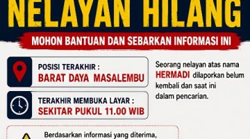 Pengumuman Nelayan Masalembu Hilang Kontak Saat Melaut, Pencarian Terus Dilakukan