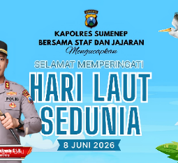 Kapolres Sumenep Gaungkan Semangat Pelestarian Laut pada Peringatan Hari Laut Sedunia 2026